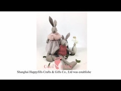 100% katoenen Zacht Pluchestuk speelgoed 23cm Organisch Zacht Grey Bear Toy Earth Friendly